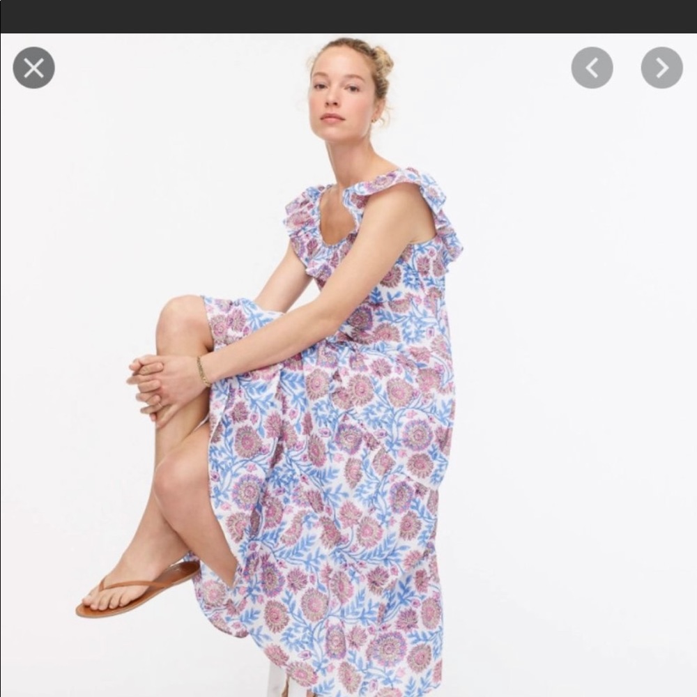 NWT JCrew Tiered Ruffle maxi dress
floral vine